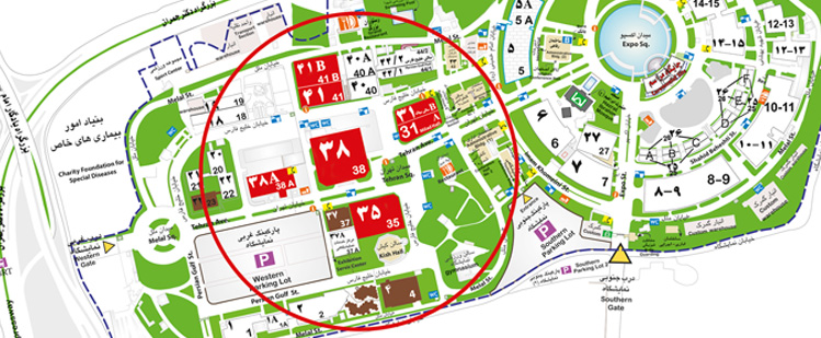 نقشه فضای نمایشگاه بین المللی تهران